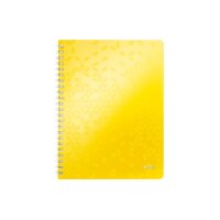 LEITZ Spiralbuch WOW PP A4 4637-00-16 gelb 80 Blatt