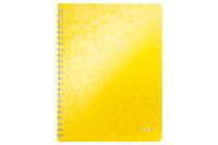 LEITZ Spiralbuch WOW PP A4 4638-00-16 gelb 80 Blatt
