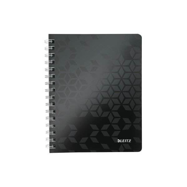 LEITZ Notizblock WOW PP A5 4641-00-95 schwarz kariert