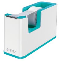LEITZ Tischabroller WOW Duo Colour, bestückt, eisblau