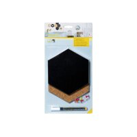 SECURIT Kreidetafel/Kork Set HEXAGON FB-CB-HEX schwarz...