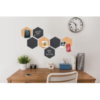 SECURIT Kreidetafel/Kork Set HEXAGON FB-CB-HEX schwarz...