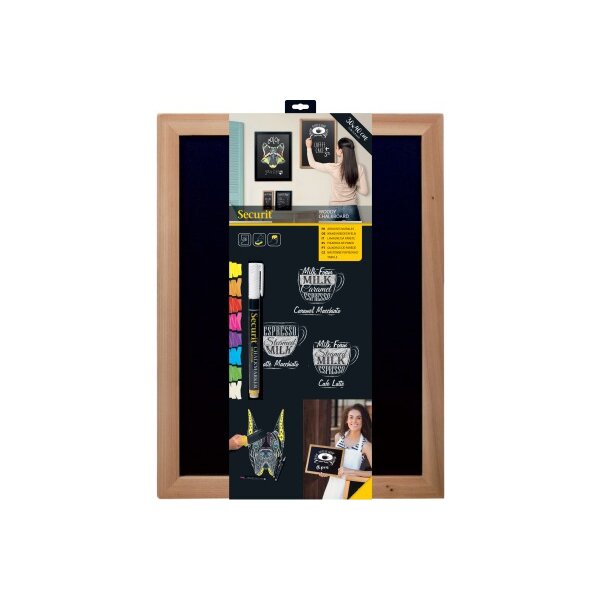 SECURIT Kreidetafel WOODY WBW-TE-30-40 teak 40x30x1cm