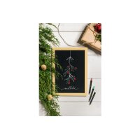 SECURIT Tableau Craie WOODY WBW-TE-30-40 teak 40x30x1cm