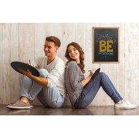 SECURIT Tableau Craie WOODY WBW-TE-40-60 teak 60x40x1cm