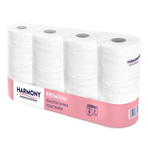 Harmony Professional Premium Toilettenpapier 3-lagig hochweiss - 1 Palette (1680 Rollen)