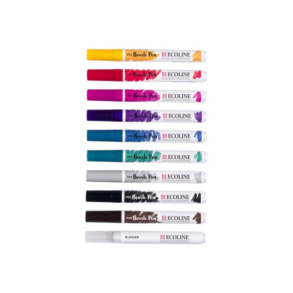 TALENS Ecoline Brush Pen Set 11509810 ass. Handlettering 10 Stück