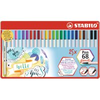 STABILO Fasermaler Pen 68 Brush 568/25-321 ass. 25...