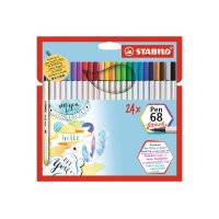 STABILO Fasermaler Pen 68 Brush 568/24-211 ass. 24...