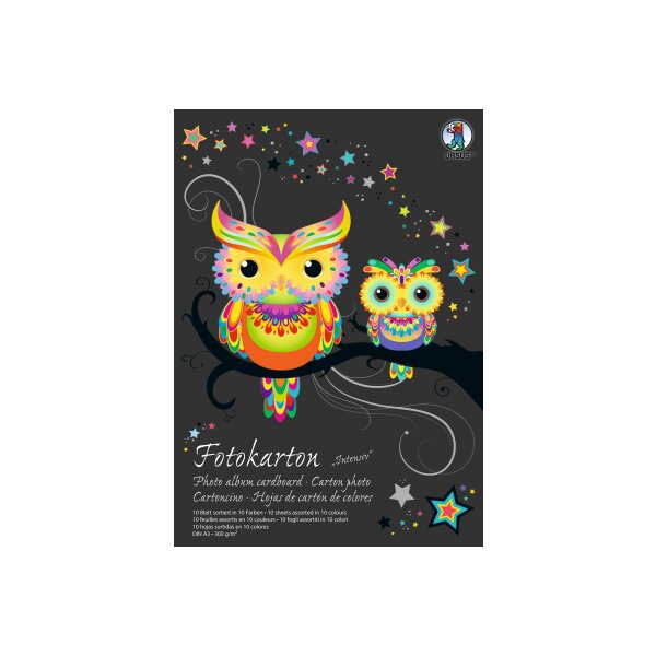 URSUS Carton photo bloc A3 3814099SE 300g, 10 couleurs 10 flls.