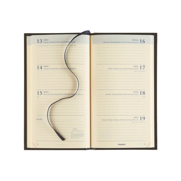 BREPOLS Agenda Interplan Lima Ku. 2027 0.736.1255 1W/2S blau 8.9x16cm