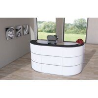 kerkmann Comptoir daccueil arrondi Cento 3A, blanc/