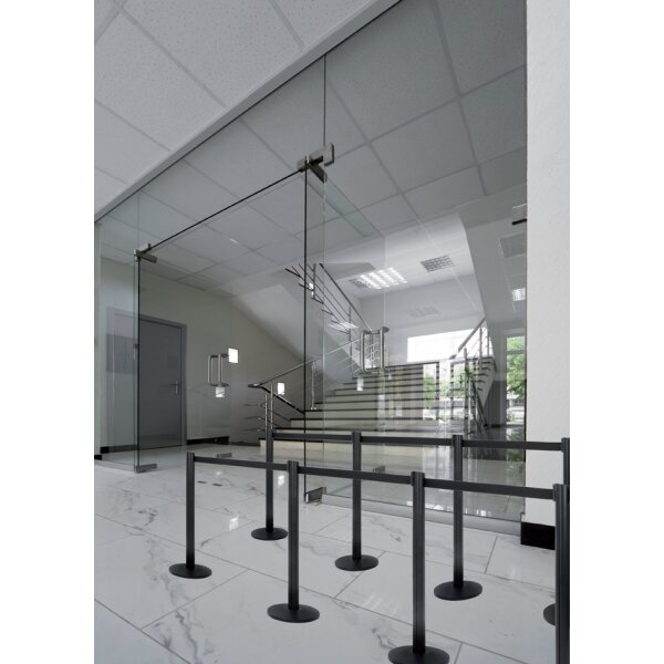 Securit Absperrsystem RETRACTABLE - Pfosten, schwarz