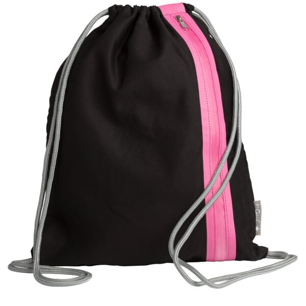 PAGNA Sac de sport à cordelette Go, noir / rose foncé
