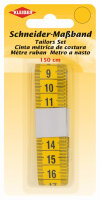 KLEIBER Schneider-Massband, 150 cm, gelb