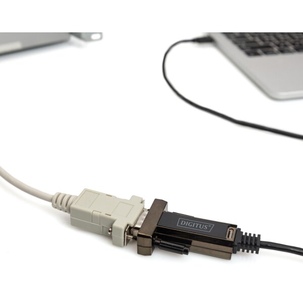 DIGITUS USB 2.0 Adapter, USB-C - RS232, schwarz