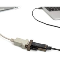 DIGITUS Adaptateur USB 2.0, USB-C - RS232, noir
