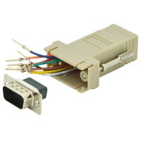 DIGITUS Adaptateur RS 232, mâle DB9 - femelle RJ45,...