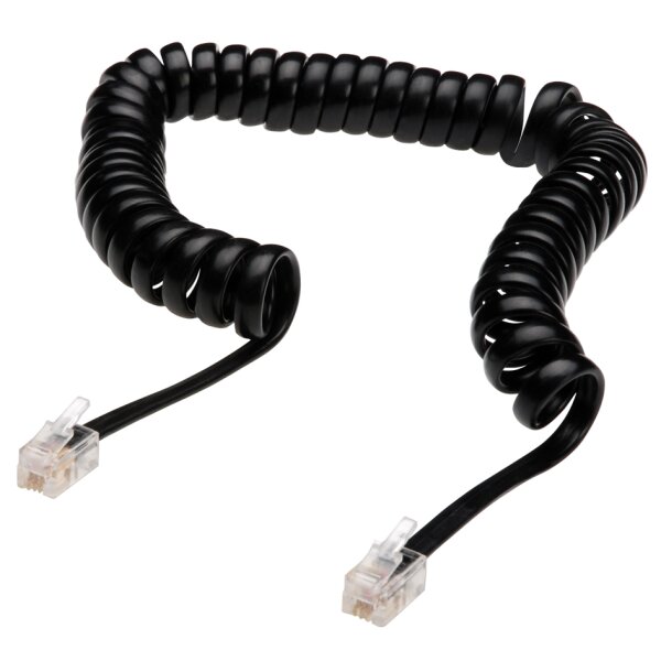 DIGITUS Hörerkabel RJ10 Stecker - RJ10 Stecker, gewendelt