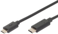 DIGITUS USB 2.0 Anschlusskabel, USB-C - Mikro USB-B, 1,8 m