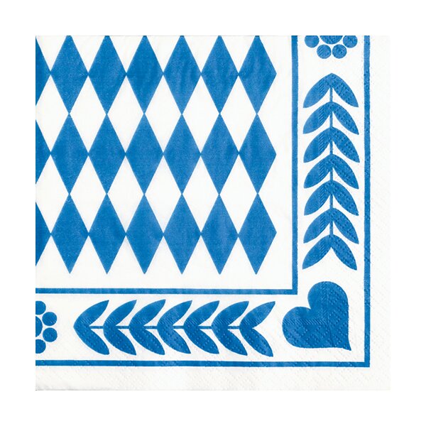 PAPSTAR Motiv-Servietten "Bayrisch Blau", 400 x 400 mm