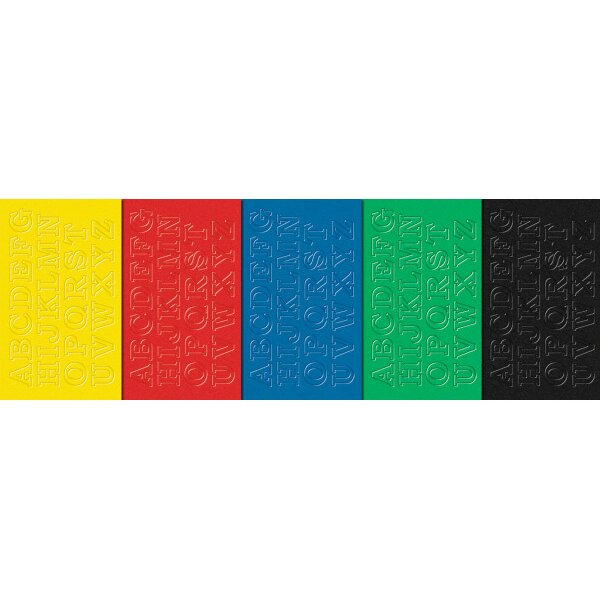 URSUS Moosgummi Buchstaben A-Z 8460099 5 Farben ass. 130 Stück