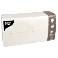 PAPSTAR Serviettes Bistro, 330 x 330 mm, 1 couche, blanc