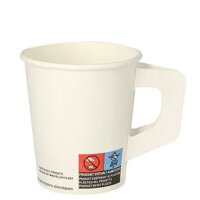 STARPAK Papp-Trinkbecher mit Henkel, 0,2 l, weiss
