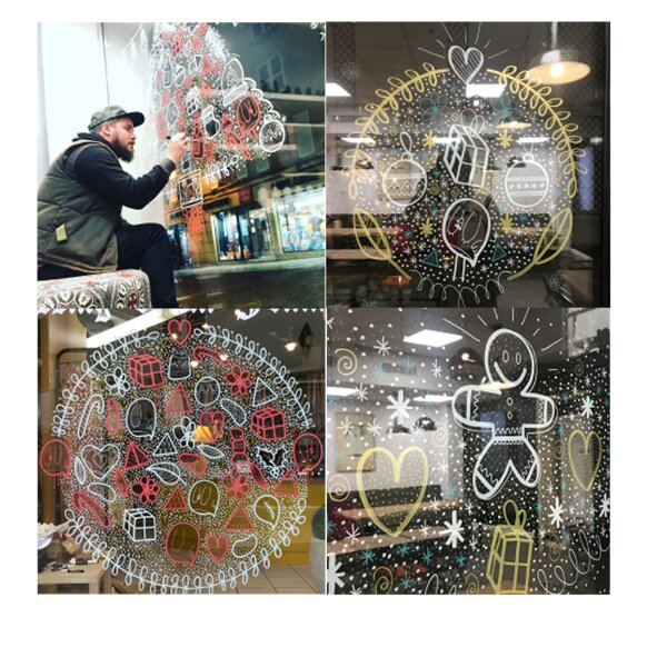 uni-ball Kreidemarker Chalk marker PWE3MS, schwarz