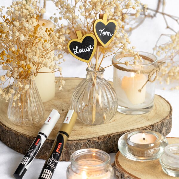 uni-ball Kreidemarker Chalk marker PWE3MS, schwarz