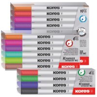 Kores Marqueur non permanent K MARKER W1, étui de 10