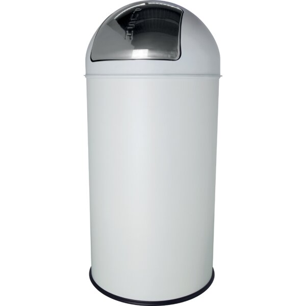 helit Poubelle en m&eacute;tal the dome, 50 litres, blanc