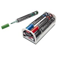 Pentel Whiteboardmarker Maxiflo Flex-Feel, 4er Set, Wischer