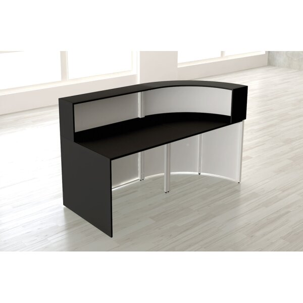 kerkmann Comptoir daccueil arrondi Cento 1,blanc/anthracite