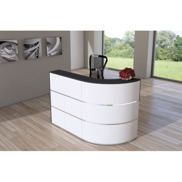 kerkmann Comptoir daccueil arrondi Cento 1,blanc/anthracite