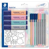 STAEDTLER Set décriture pastel, avec 50 gommettes...