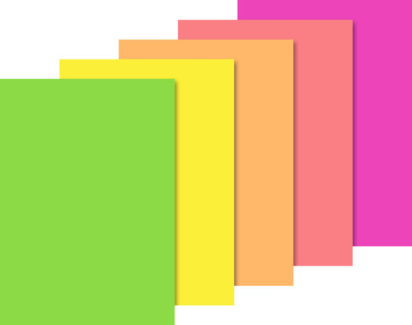 HEYDA Bloc de papier fluo, A4, 10 feuilles, couleurs fluo