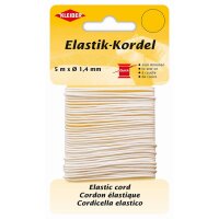 KLEIBER Elastik-Kordel, 1,4 mm x 5 m, weiss
