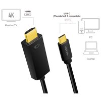 LogiLink Câble de connexion USB-C - HDMI, 1,8 m, noir