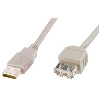 DIGITUS USB 2.0 Verlängerungskabel, beige, 1,8 m