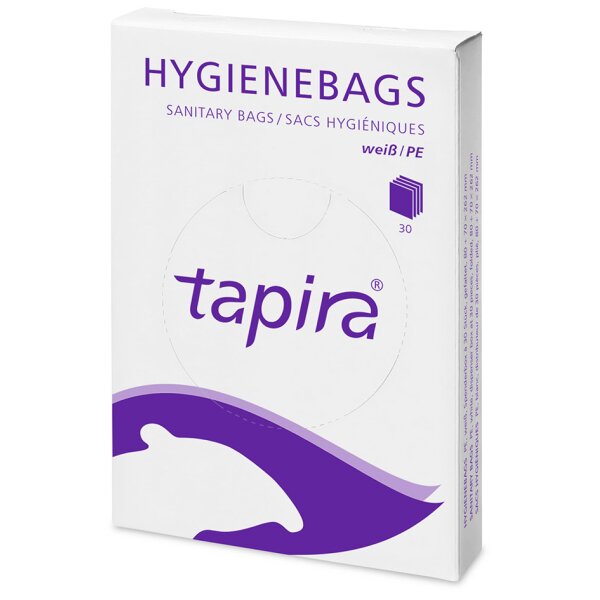Tapira Sachet hygi&eacute;nique en PE, non imprim&eacute;, blanc