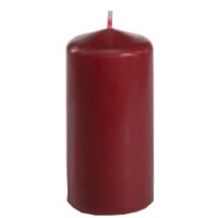 PAPSTAR Bougie cylindrique, diamètre: 50 mm, bordeaux