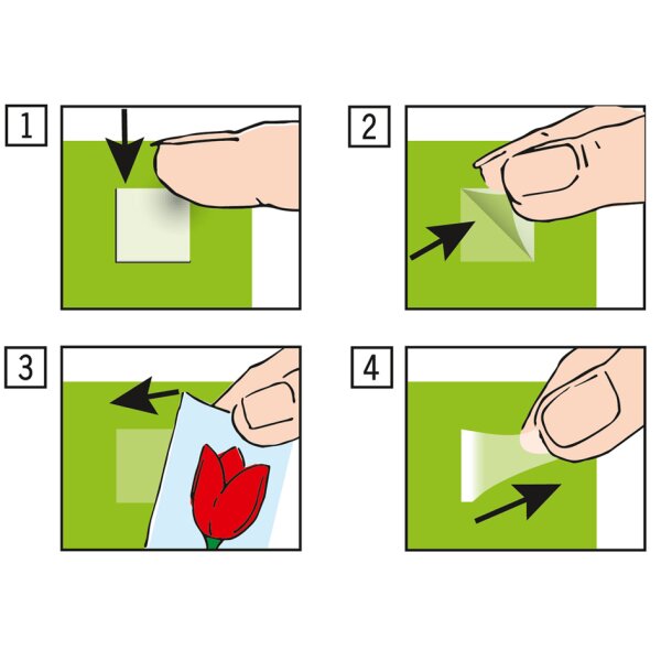 Läufer Klebepads, wieder ablösbar, transparent