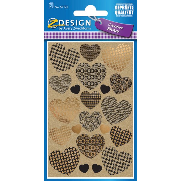AVERY Zweckform ZDesign CREATIVE Geschenke-Sticker "HERZEN"