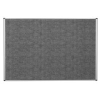 Bi-Office Tableau en textile, isolant phonique, gris