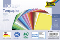 folia Tonpapier, DIN A5, 130 g qm, 25 Farben sortiert