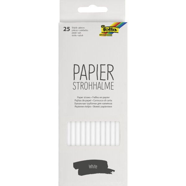 folia Paille en papier WHITE, longueur : 200 mm