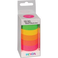 HEYDA Deko-Klebeband "Neon Regenbogen", glitter