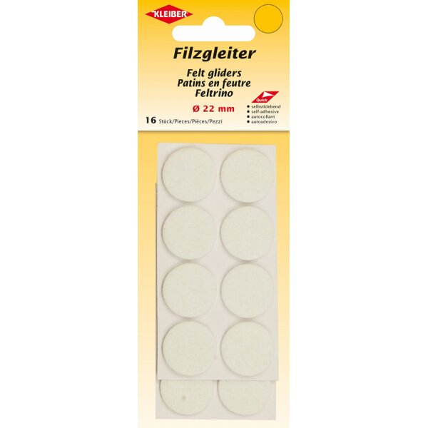 KLEIBER Filzgleiter, Durchmesser: 35 mm, schwarz