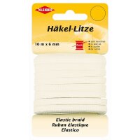 KLEIBER Häkel-Litze, 6 mm x 10 m, schwarz